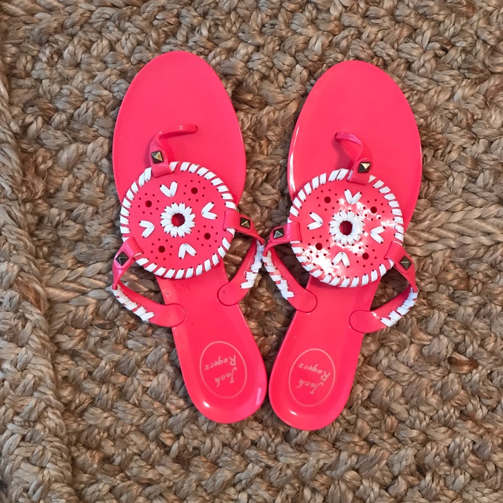 Jack Rogers hot pink sandals size 9